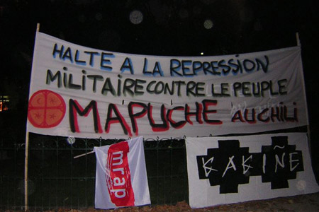solidaridad con los presos Mapuche