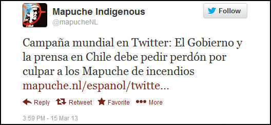 No fueron los Mapuche 