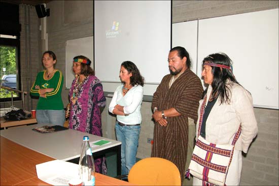 Mapuche naar het sociaal forum.