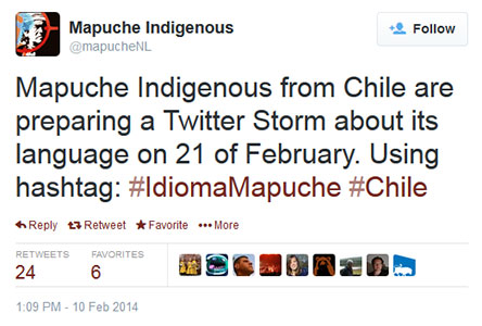 Mapuche Twitterstorm